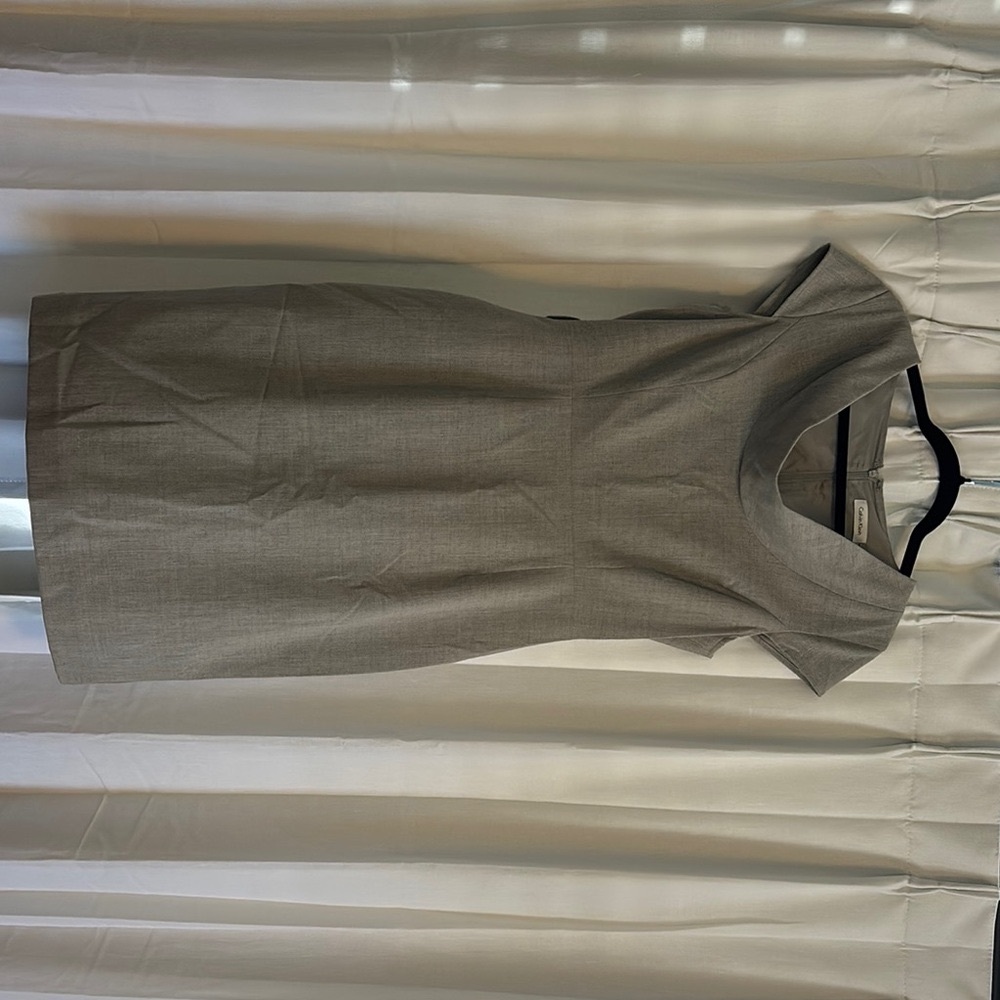 Calvin Klein Elegant Gray Mini Dress